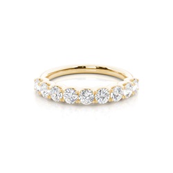 4 Prong Setting Half Eternity Diamond Ring