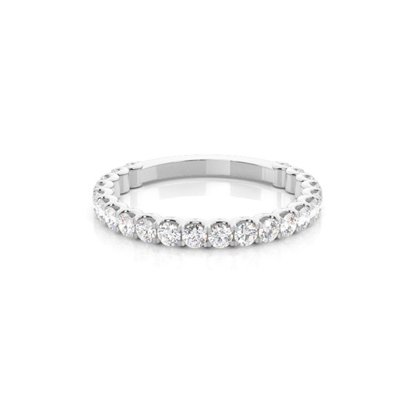 Prong Setting Round Diamond Three Quarter Eternity Ring