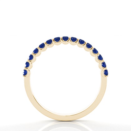 Blauer Saphirring Mit 4 Krappen Und Halber Ewigkeit