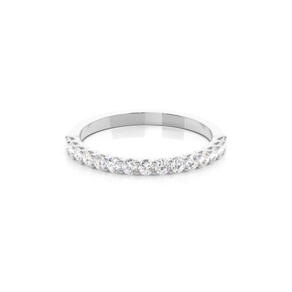 4 Prong Setting Half Eternity Diamond Ring