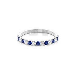 Blauer Saphirring Mit 4 Krappen Und Halber Ewigkeit