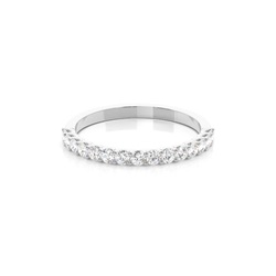 4 Prong Setting Half Eternity Diamond Ring