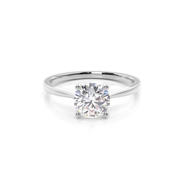 White Gold Round Diamond Engagement Ring