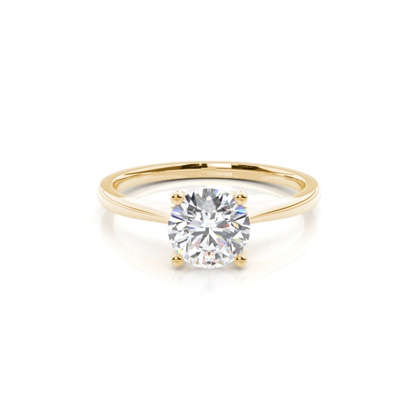 White Gold Round Diamond Engagement Ring