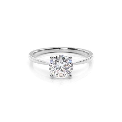 White Gold Round Diamond Engagement Ring