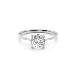 White Gold Round Diamond Engagement Ring