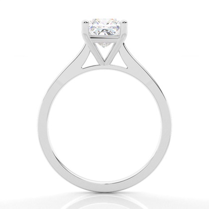Princess Silver Solitaire Diamond Rings