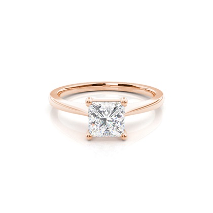 Rose Gold Solitaire Diamond Rings