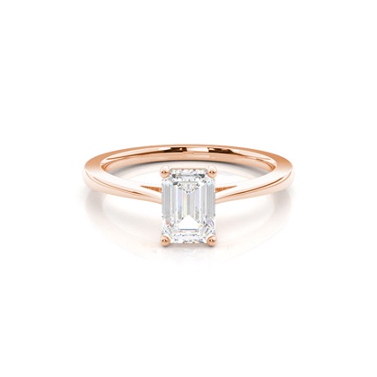 Emerald Solitaire Diamond Rings