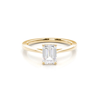 Emerald Solitaire Diamond Rings