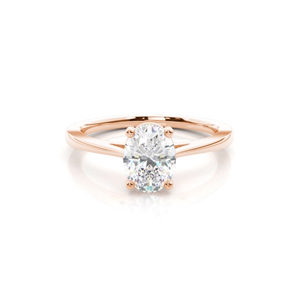 Rose Gold Solitaire Diamond Rings