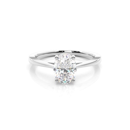 Oval Solitaire Diamond Rings