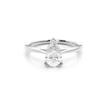 Pear Solitaire Diamond Rings