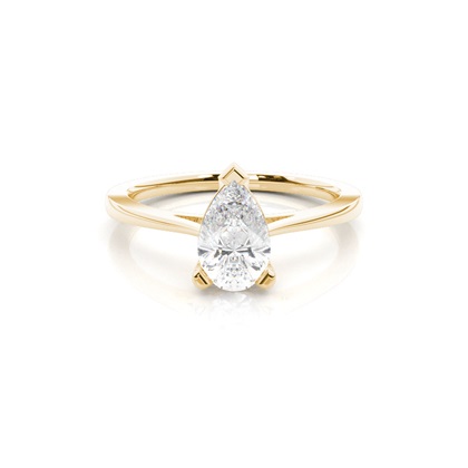 Pear Solitaire Diamond Engagement Rings