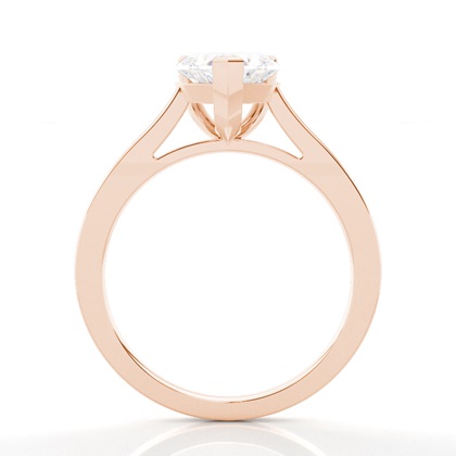Heart Rose Gold Solitaire Engagement Rings