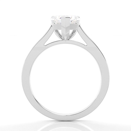 Heart Silver Solitaire Diamond Rings