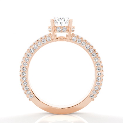 Rose Gold Side Stone Diamond Rings