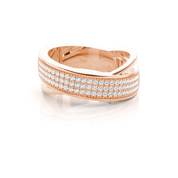 Pave Setting Round Diamond Fashion Ring