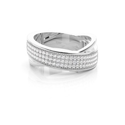 Runder Diamant-Modering in einer Pavefassung