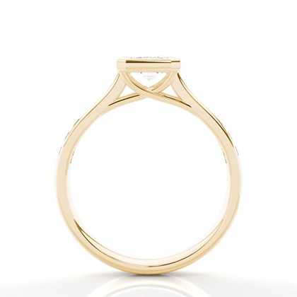 Full Bezel Setting Side Stone Engagement Ring