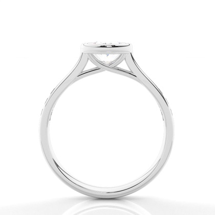 Oval Side Stone Diamond Rings