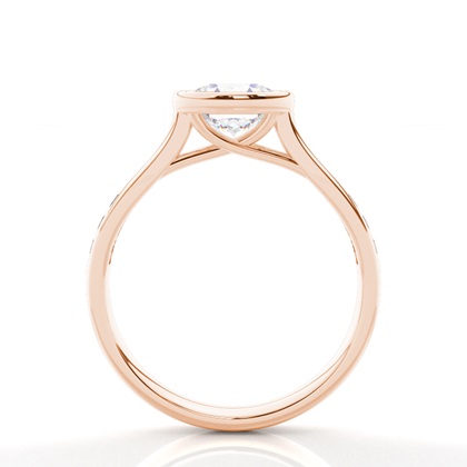 Rose Gold Side Stone Diamond Rings