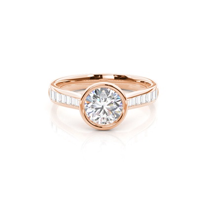 Rose Gold Side Stone Diamond Rings
