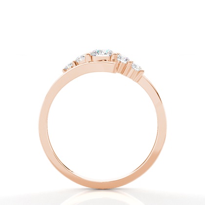 Rose Gold 5 Stone Diamond Rings