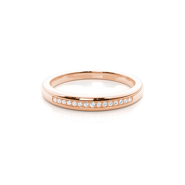 Pave Setting Half Eternity Diamond Ring