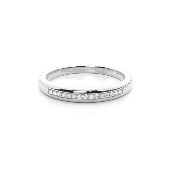Pave Setting Half Eternity Diamond Ring