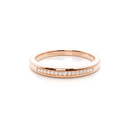 Rose Gold Half Eternity Diamond Rings
