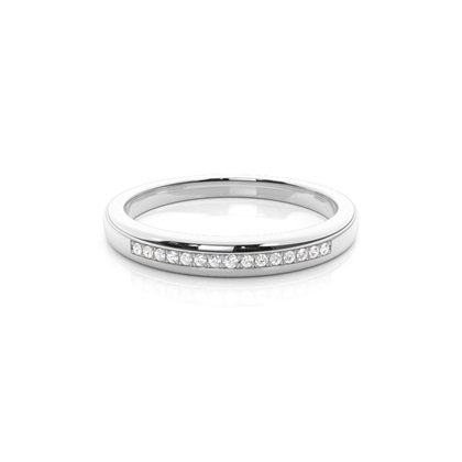 Pave Setting Half Eternity Diamond Ring