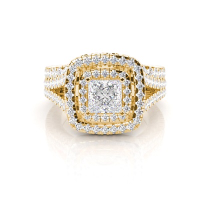 Yellow Gold Bridal Set Diamond Engagement Rings