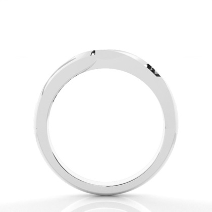 0.095ct Studded Flat Profile Diamond Shaped Band