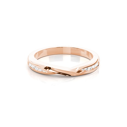 Rose Gold Diamond Wedding Rings