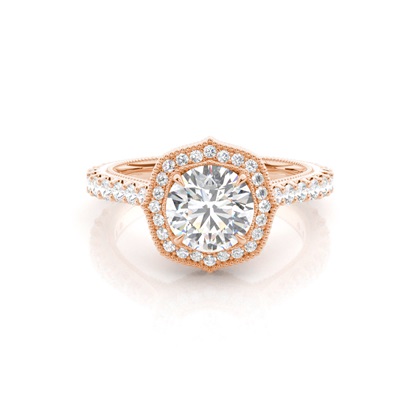 Rose Gold Ethereal Diamond Engagement Rings