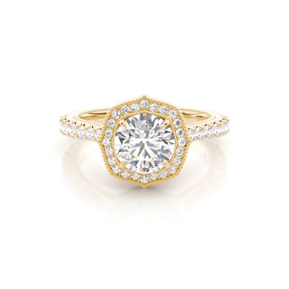 Yellow Gold Ethereal Diamond Engagement Rings