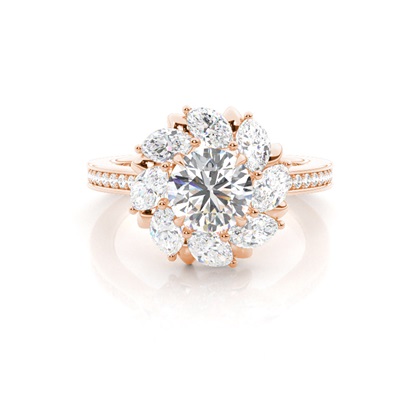 Rose Gold Ethereal Diamond Engagement Rings
