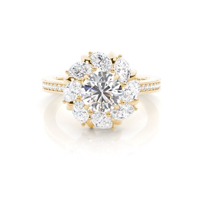 Yellow Gold Ethereal Diamond Engagement Rings