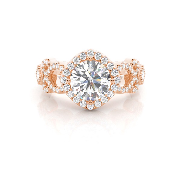 White Gold Halo Diamond Engagement Ring