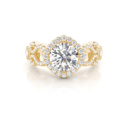 Yellow Gold Ethereal Diamond Engagement Rings
