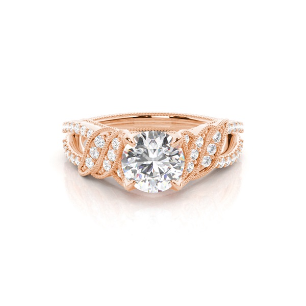 White Gold Side Stone Engagement Ring