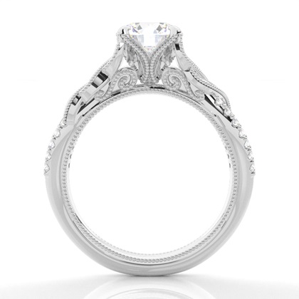 Brilliant Platin Halo Verlobungsringe