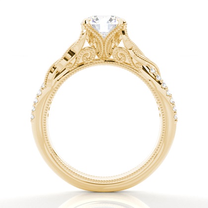 Weißgold Side Stone Verlobungsring