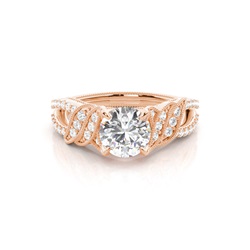 White Gold Side Stone Engagement Ring
