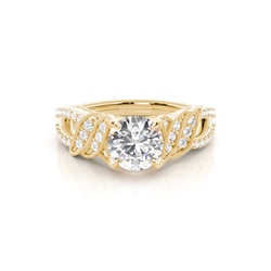 White Gold Side Stone Engagement Ring
