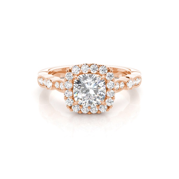 White Gold Halo Diamond Engagement Ring