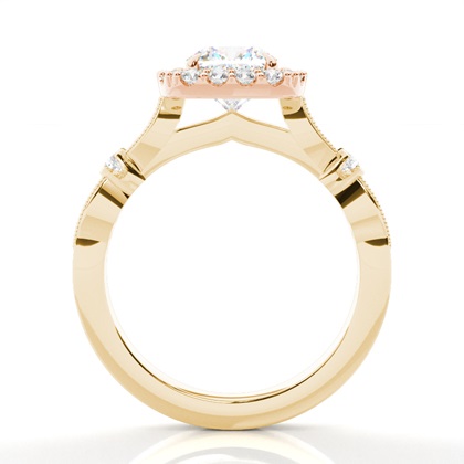 1.00 Carat Gelbgold Ethereal Verlobungsringe