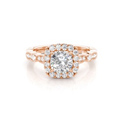 White Gold Halo Diamond Engagement Ring