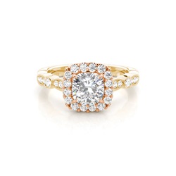 White Gold Halo Diamond Engagement Ring